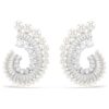 Kolczyki wiszące Ariana Grande X Swarovski z kryształową perłą, mieszane szlify, białe, pokryte rodem Kolczyki wiszące Ariana Grande X Swarovski z kryształową perłą, mieszane szlify, białe, pokryte rodem