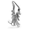 Kolekcja „The Vienna Collection” – kolczyk typu ear cuff „Swan”, biały, pokryty rutenem Kolekcja „The Vienna Collection” – kolczyk typu ear cuff „Swan”, biały, pokryty rutenem