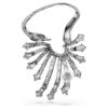 Kolekcja „The Vienna Collection” – kolczyk typu ear cuff „Swan”, biały, pokryty rutenem Kolekcja „The Vienna Collection” – kolczyk typu ear cuff „Swan”, biały, pokryty rutenem