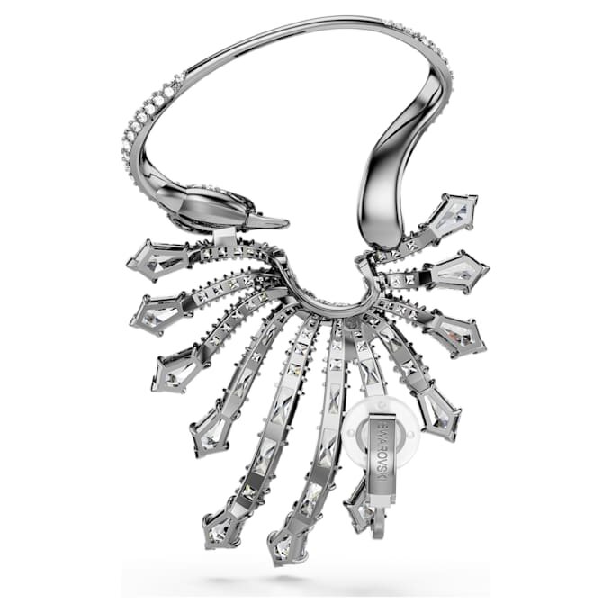 Kolekcja „The Vienna Collection” – kolczyk typu ear cuff „Swan”, biały, pokryty rutenem Kolekcja „The Vienna Collection” – kolczyk typu ear cuff „Swan”, biały, pokryty rutenem