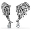 Kolekcja „The Vienna Collection” – kolczyki typu ear cuff „Feather”, białe, pokryte rutenem Kolekcja „The Vienna Collection” – kolczyki typu ear cuff „Feather”, białe, pokryte rutenem