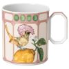 Kubek Idyllia z porcelany, motyw kryształowy, muchołówka, różowy Kubek Idyllia z porcelany, motyw kryształowy, muchołówka, różowy