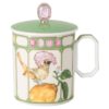 Kubek Idyllia z porcelany, motyw kryształowy, muchołówka, zielony Kubek Idyllia z porcelany, motyw kryształowy, muchołówka, zielony