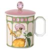 Kubek Idyllia z porcelany, motyw kryształowy, muchołówka, zielony Kubek Idyllia z porcelany, motyw kryształowy, muchołówka, zielony