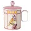 Kubek porcelanowy Idyllia, motyw kryształowy, zięba, różowy Kubek porcelanowy Idyllia, motyw kryształowy, zięba, różowy