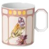 Kubek porcelanowy Idyllia, motyw kryształowy, zięba, różowy Kubek porcelanowy Idyllia, motyw kryształowy, zięba, różowy