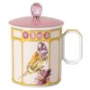 Kubek porcelanowy Idyllia, motyw kryształowy, zięba, żółty Kubek porcelanowy Idyllia, motyw kryształowy, zięba, żółty