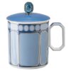 Kubek Signum z pokrywką, porcelana, niebieski Kubek Signum z pokrywką, porcelana, niebieski