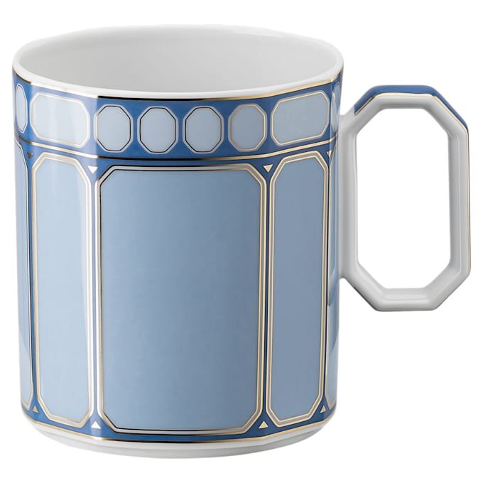 Kubek Signum z pokrywką, porcelana, niebieski Kubek Signum z pokrywką, porcelana, niebieski