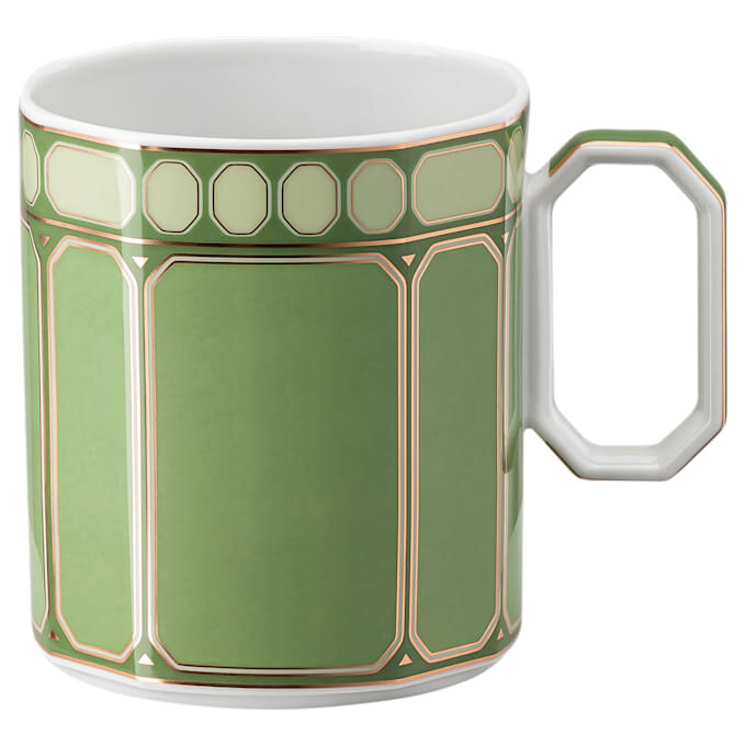 Kubek Signum z pokrywką, porcelana, zielony Kubek Signum z pokrywką, porcelana, zielony