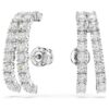 Matrix Ear Cuffs Round Cut, White, Rhodium Plated Matrix Ear Cuffs Round Cut, White, Rhodium Plated