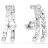 Matrix Ear Cuffs Round Cut, White, Rhodium Plated Matrix Ear Cuffs Round Cut, White, Rhodium Plated
