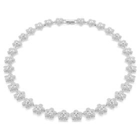 Naszyjnik Ariana Grande X Swarovski – okrągły szlif, kwiat, biały, pokryty rodem Naszyjnik Ariana Grande X Swarovski – okrągły szlif, kwiat, biały, pokryty rodem