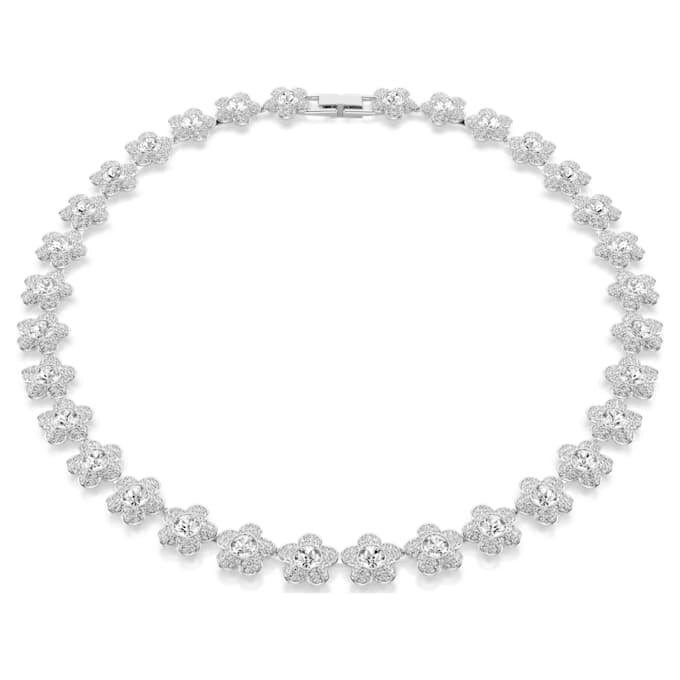 Naszyjnik Ariana Grande X Swarovski – okrągły szlif, kwiat, biały, pokryty rodem Naszyjnik Ariana Grande X Swarovski – okrągły szlif, kwiat, biały, pokryty rodem
