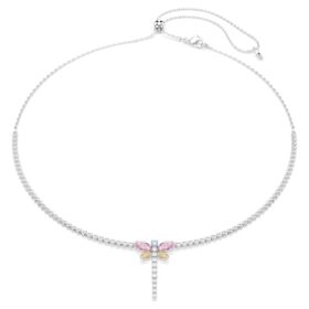 Naszyjnik Ariana Grande X Swarovski w kształcie litery Y z różnorodnymi szlifami, motywem ważki, wielokolorowy, pokryty rodem Naszyjnik Ariana Grande X Swarovski w kształcie litery Y z różnorodnymi szlifami, motywem ważki, wielokolorowy, pokryty rodem