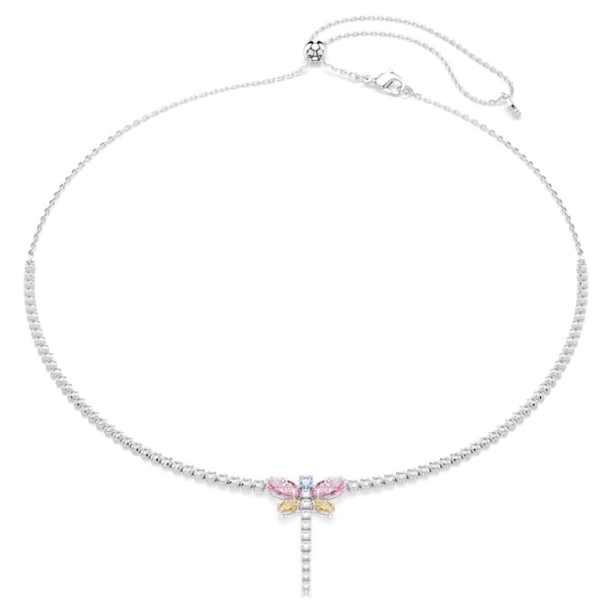 Naszyjnik Ariana Grande X Swarovski w kształcie litery Y z różnorodnymi szlifami, motywem ważki, wielokolorowy, pokryty rodem Naszyjnik Ariana Grande X Swarovski w kształcie litery Y z różnorodnymi szlifami, motywem ważki, wielokolorowy, pokryty rodem
