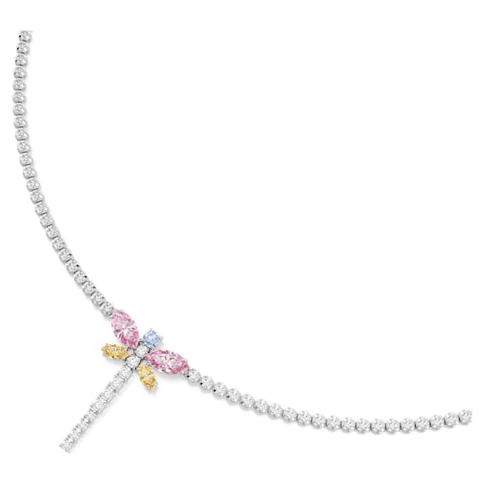 Naszyjnik Ariana Grande X Swarovski w kształcie litery Y z różnorodnymi szlifami, motywem ważki, wielokolorowy, pokryty rodem Naszyjnik Ariana Grande X Swarovski w kształcie litery Y z różnorodnymi szlifami, motywem ważki, wielokolorowy, pokryty rodem