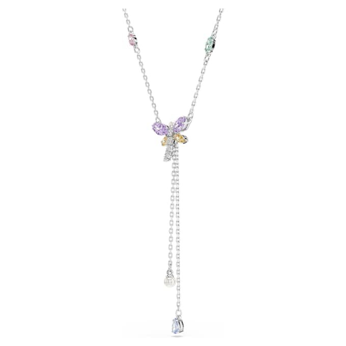 Naszyjnik Ariana Grande X Swarovski w kształcie litery Y z różnorodnymi szlifami, motywem ważki, wielokolorowy, pokryty rodem Naszyjnik Ariana Grande X Swarovski w kształcie litery Y z różnorodnymi szlifami, motywem ważki, wielokolorowy, pokryty rodem
