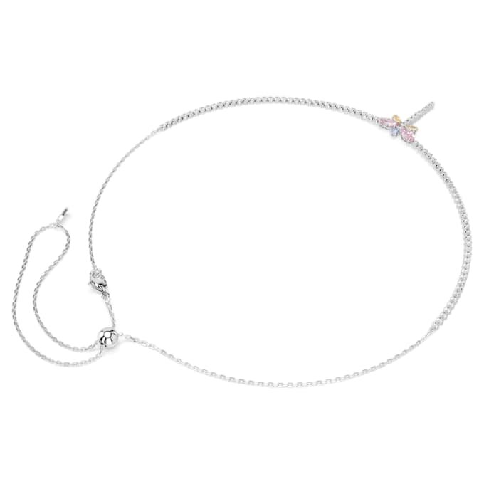 Naszyjnik Ariana Grande X Swarovski w kształcie litery Y z różnorodnymi szlifami, motywem ważki, wielokolorowy, pokryty rodem Naszyjnik Ariana Grande X Swarovski w kształcie litery Y z różnorodnymi szlifami, motywem ważki, wielokolorowy, pokryty rodem