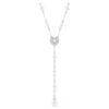 Naszyjnik Ariana Grande X Swarovski Y – mieszane szlify, kryształowa perła, serce, biały, pokryty rodem Naszyjnik Ariana Grande X Swarovski Y – mieszane szlify, kryształowa perła, serce, biały, pokryty rodem