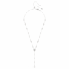 Naszyjnik Ariana Grande X Swarovski Y – mieszane szlify, kryształowa perła, serce, biały, pokryty rodem Naszyjnik Ariana Grande X Swarovski Y – mieszane szlify, kryształowa perła, serce, biały, pokryty rodem