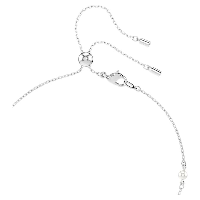 Naszyjnik Ariana Grande X Swarovski Y – mieszane szlify, kryształowa perła, serce, biały, pokryty rodem Naszyjnik Ariana Grande X Swarovski Y – mieszane szlify, kryształowa perła, serce, biały, pokryty rodem