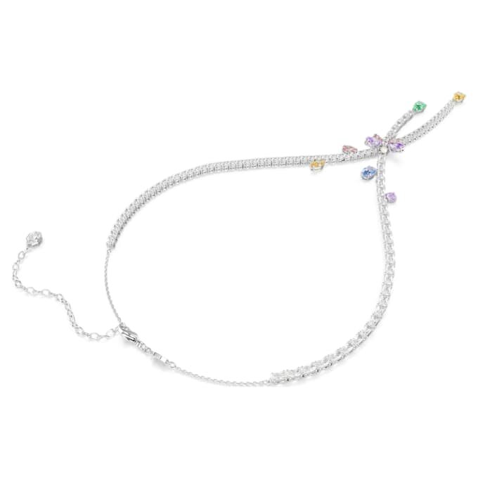 Naszyjnik Ariana Grande X Swarovski z różnymi szlifami, motyw ważki, wielokolorowy, pokryty rodem Naszyjnik Ariana Grande X Swarovski z różnymi szlifami, motyw ważki, wielokolorowy, pokryty rodem