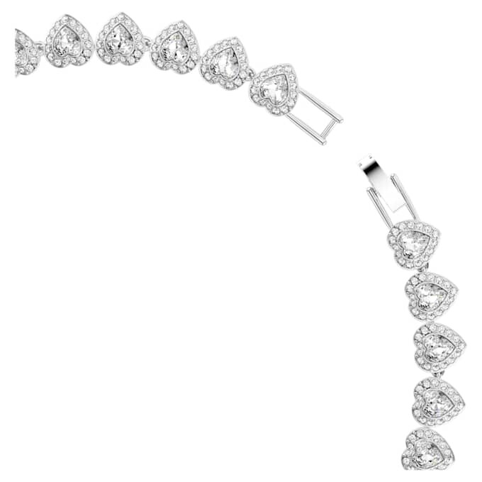 Naszyjnik Ariana Grande X Swarovski z różnymi szlifami, serce, biały, pokryty rodem Naszyjnik Ariana Grande X Swarovski z różnymi szlifami, serce, biały, pokryty rodem