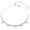 Naszyjnik Ariana Grande x Swarovski z różnymi szlifami, wielokolorowy, pokryty rodem Naszyjnik Ariana Grande x Swarovski z różnymi szlifami, wielokolorowy, pokryty rodem