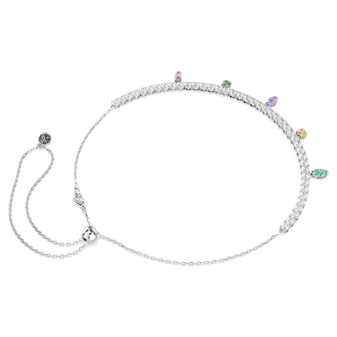 Naszyjnik Ariana Grande x Swarovski z różnymi szlifami, wielokolorowy, pokryty rodem Naszyjnik Ariana Grande x Swarovski z różnymi szlifami, wielokolorowy, pokryty rodem
