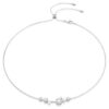 Naszyjnik Constella Crystal Pearl, szlif okrągły, biały, pokryty rodem Naszyjnik Constella Crystal Pearl, szlif okrągły, biały, pokryty rodem
