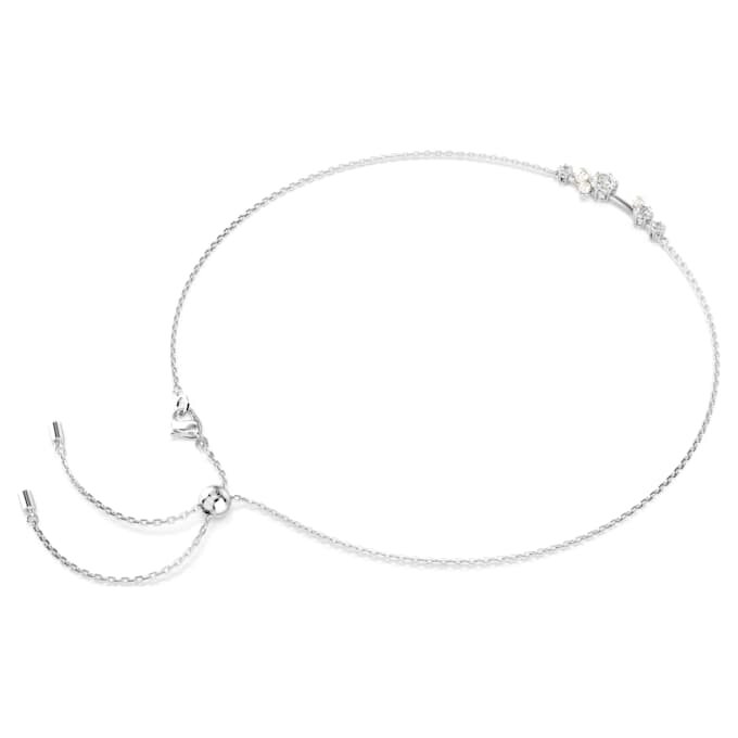 Naszyjnik Constella Crystal Pearl, szlif okrągły, biały, pokryty rodem Naszyjnik Constella Crystal Pearl, szlif okrągły, biały, pokryty rodem