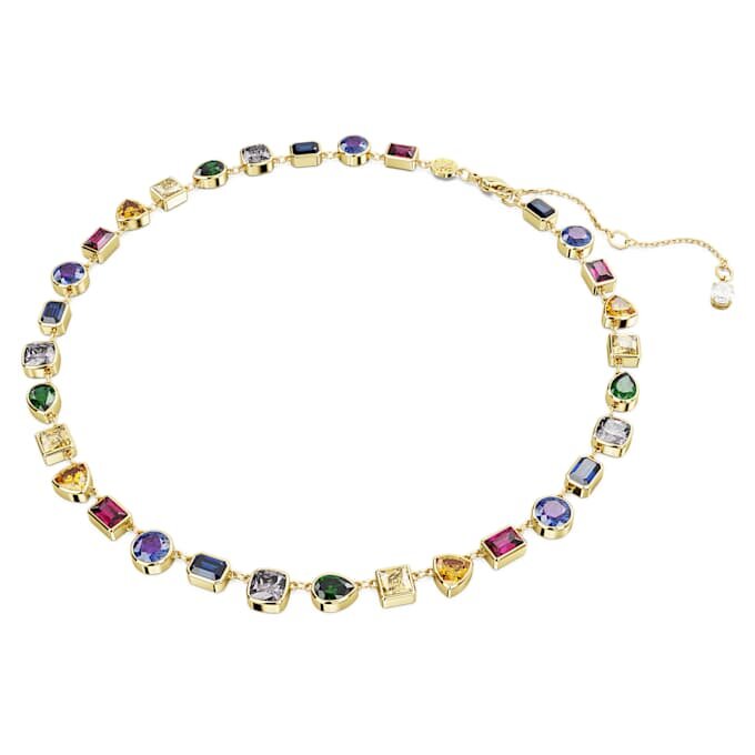 Naszyjnik Imber z mieszanką szlifów, wielokolorowy, pokryty powłoką w odcieniu złota Naszyjnik Imber z mieszanką szlifów, wielokolorowy, pokryty powłoką w odcieniu złota