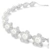 Naszyjnik typu choker Ariana Grande X Swarovski z kryształową perłą, szlif okrągły, biały, pokryty rodem
