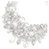 Naszyjnik typu choker Constella z kryształowymi perłami, szlif okrągły, biały, pokryty rodem