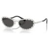 Okulary przeciwsłoneczne o owalnym kształcie, 2 w 1 z nakładką, Sk7044, w odcieniu srebra Okulary przeciwsłoneczne o owalnym kształcie, 2 w 1 z nakładką, Sk7044, w odcieniu srebra