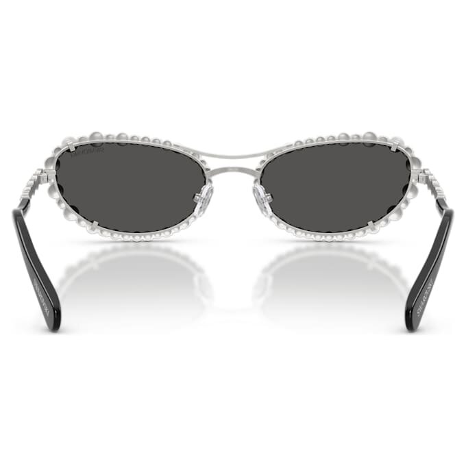 Okulary przeciwsłoneczne o owalnym kształcie, 2 w 1 z nakładką, Sk7044, w odcieniu srebra Okulary przeciwsłoneczne o owalnym kształcie, 2 w 1 z nakładką, Sk7044, w odcieniu srebra