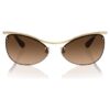 Okulary przeciwsłoneczne o owalnym kształcie, model SK7018, brązowe Okulary przeciwsłoneczne o owalnym kształcie, model SK7018, brązowe