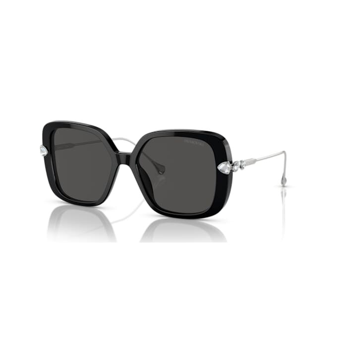Okulary przeciwsłoneczne oversize, kwadratowy kształt, model Sk6011, czarne Okulary przeciwsłoneczne oversize, kwadratowy kształt, model Sk6011, czarne
