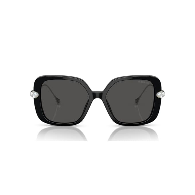 Okulary przeciwsłoneczne oversize, kwadratowy kształt, model Sk6011, czarne Okulary przeciwsłoneczne oversize, kwadratowy kształt, model Sk6011, czarne
