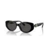Okulary przeciwsłoneczne w kształcie kocich oczu, model SK6002, czarne Okulary przeciwsłoneczne w kształcie kocich oczu, model SK6002, czarne