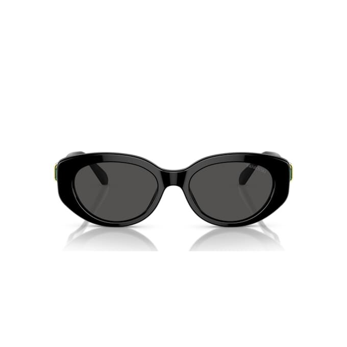 Okulary przeciwsłoneczne w kształcie kocich oczu, model SK6002, czarne Okulary przeciwsłoneczne w kształcie kocich oczu, model SK6002, czarne