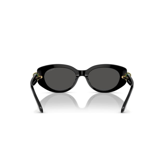Okulary przeciwsłoneczne w kształcie kocich oczu, model SK6002, czarne Okulary przeciwsłoneczne w kształcie kocich oczu, model SK6002, czarne
