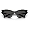 Okulary przeciwsłoneczne w kształcie kocich oczu, model Sk6038, czarne Okulary przeciwsłoneczne w kształcie kocich oczu, model Sk6038, czarne