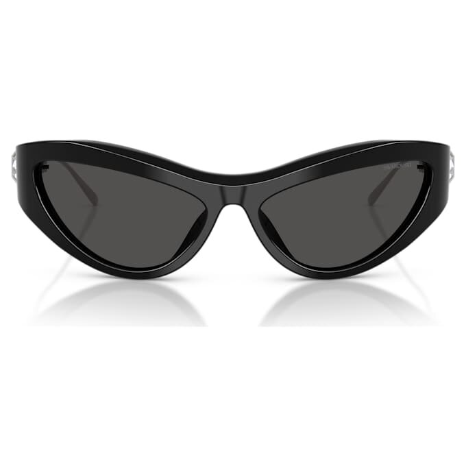 Okulary przeciwsłoneczne w kształcie kocich oczu, SK6046, czarne Okulary przeciwsłoneczne w kształcie kocich oczu, SK6046, czarne