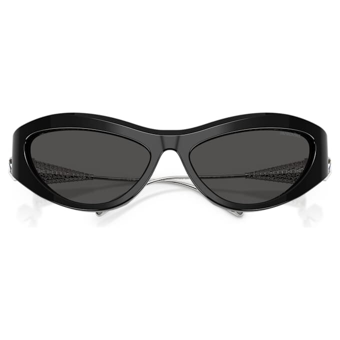 Okulary przeciwsłoneczne w kształcie kocich oczu, SK6046, czarne Okulary przeciwsłoneczne w kształcie kocich oczu, SK6046, czarne