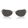 Okulary przeciwsłoneczne w kształcie poduszki, Sk7038, w odcieniu złota