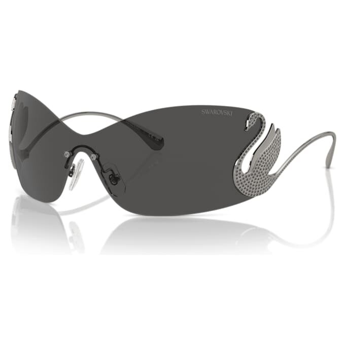 Okulary przeciwsłoneczne w stylu maski, Swan, SK7020, szare Okulary przeciwsłoneczne w stylu maski, Swan, SK7020, szare