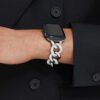 Pasek łańcuszkowy do Apple Watch® 40 mm i 41 mm, w odcieniu srebra, ze stali nierdzewnej