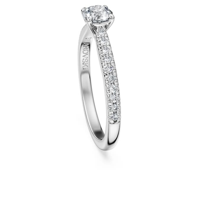 Pierścionek Eternity Solitaire z diamentami wyhodowanymi w laboratorium o łącznej masie 0,7 karata, okrągłe, 14-karatowe białe złoto Pierścionek Eternity Solitaire z diamentami wyhodowanymi w laboratorium o łącznej masie 0,7 karata, okrągłe, 14-karatowe białe złoto